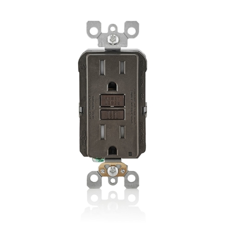 LEVITON GFCI DUPLEX 15A BROWN GFTR1-00K